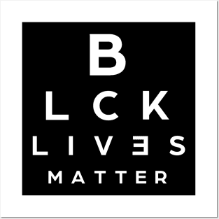 BLCK LVS MTTR can you read it white text Posters and Art